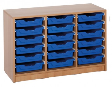 Klassenraumregal, 18 kleine Boxen, B/H/T: 104,5 x 65,5 x 40 cm