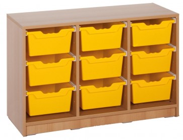 Klassenraumregal, 9 große Boxen, B/H/T: 104,5 x 65,5 x 40 cm