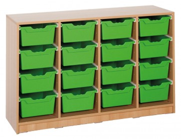Klassenraumregal, 16 große Boxen, B/H/T: 138,5 x 83,5 x 40 cm