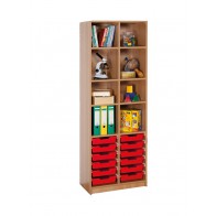 Klassenraumregal, 6 Böden, 12 kleine Boxen, B/H/T: 70 x 190 x 40 cm