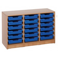 Klassenraumregal, 18 kleine Boxen, B/H/T: 104,5 x 65,5 x 40 cm