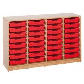 Klassenraumregal, 32 kleine Boxen, B/H/T: 138,5 x 83,5 x 40 cm